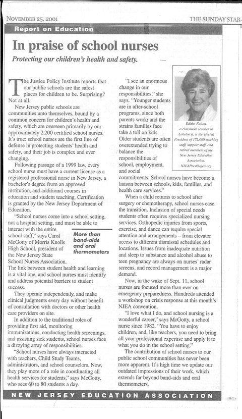 In Praise of School Nurses