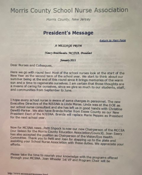2011 Presidents Message