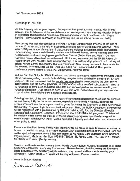 Fall Newsletter 01
