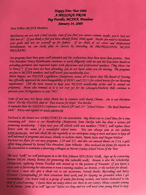 2009 President Letter