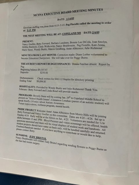 01-14-2009 Board Minutes