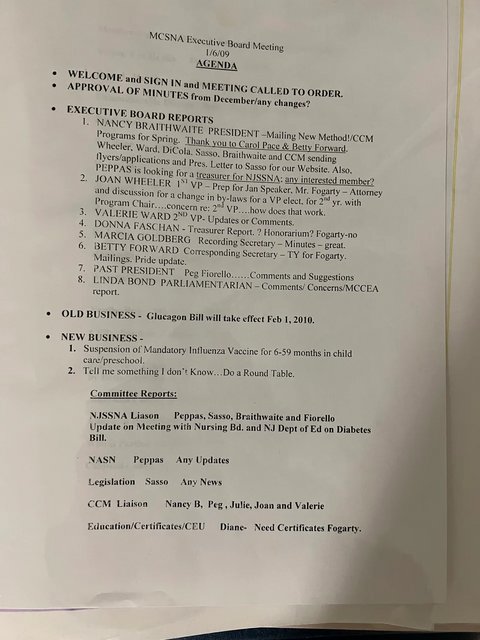 01-06-2009 Meeting Minutes