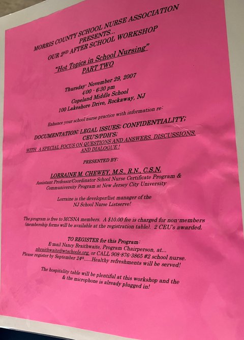 Hot Topics in School Nursing 2007 II