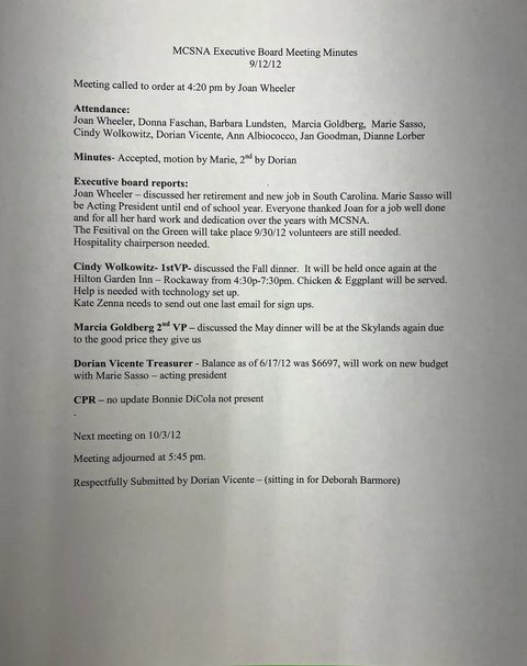 2012 Sept Meeting Minutes