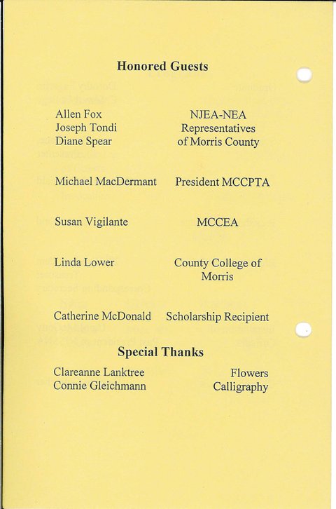 43rd Annual Dinner Guests
