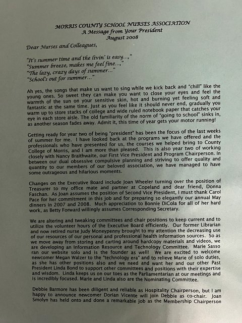 2008 President Letter